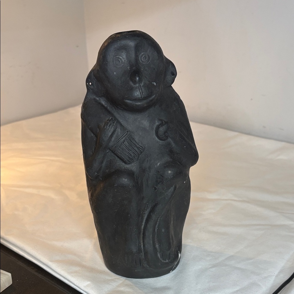 Mezcal Monkey Black Monkey Figurine Bottle/Vase